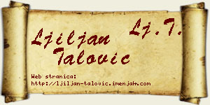 Ljiljan Talović vizit kartica